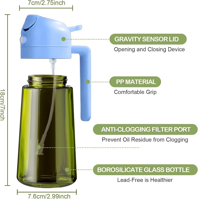 YARRAMATE 16oz/470ml Dark Green Oil Sprayer - Image 2
