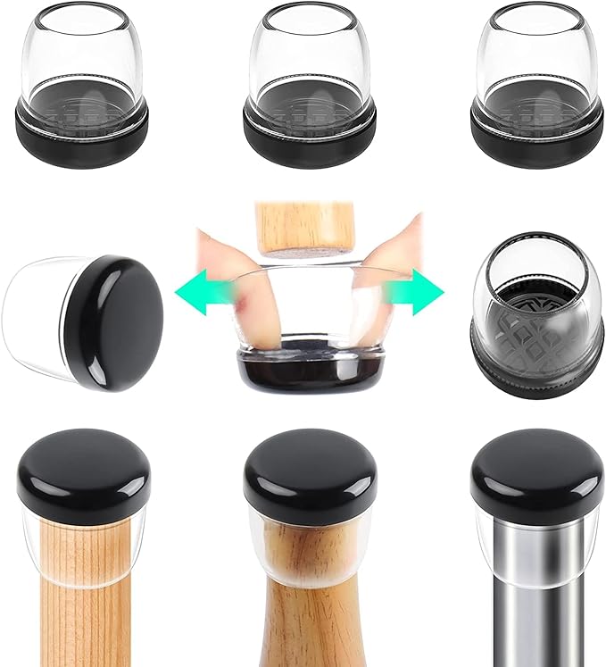 Ezprotekt 24 Pcs Clear Chair Leg Sliders by VisittheEzprotekt