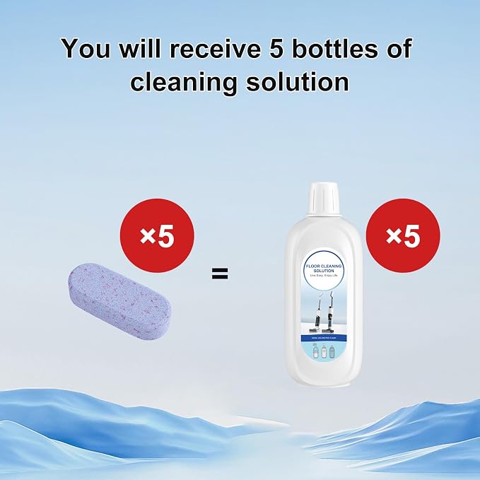 5 Bottles Compatible with Tineco Cleaning Solution 500ml Per Bottle Lavender - Image 5