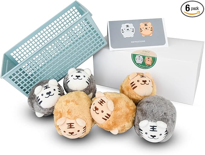 XL Size Wool Dryer Balls 6 Pcs by Freshore