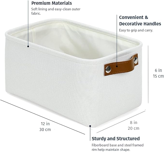 OrganiHaus Small Fabric Storage Bins - Image 2
