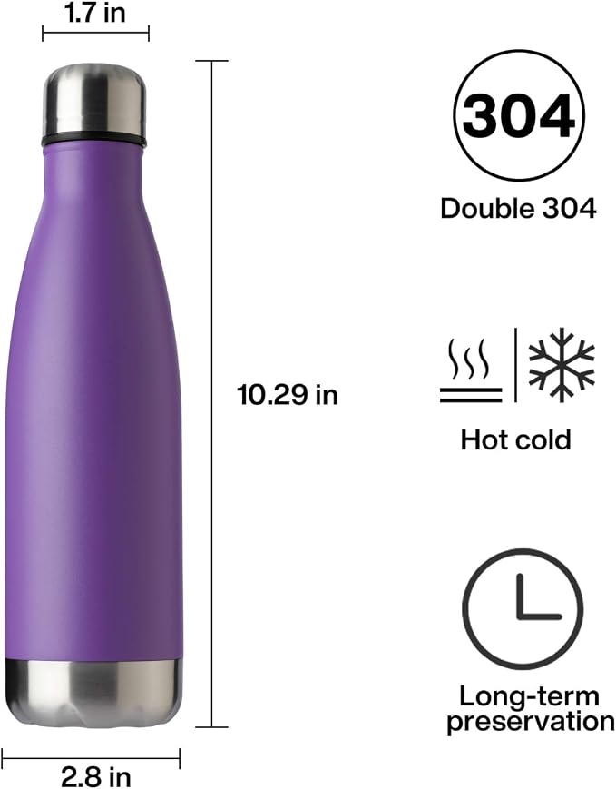 MEWAY 17oz Sport Water Bottle 4 Pack Vacuum Insulated Stainless Steel - Image 7