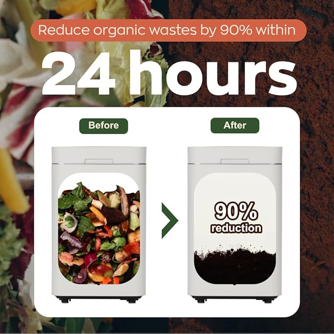 Reencle Gravity Electric Composter - 22L Kitchen Composter– Decomposes 3.3 lbs - Image 5