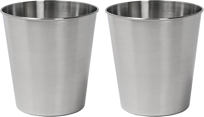happimess HPM1113C-SET2 Nolan Modern Classic Smooth Steel 2 Gal Waste Bin by Happimess