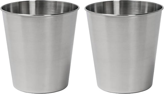 happimess HPM1113C-SET2 Nolan Modern Classic Smooth Steel 2 Gal Waste Bin by Happimess
