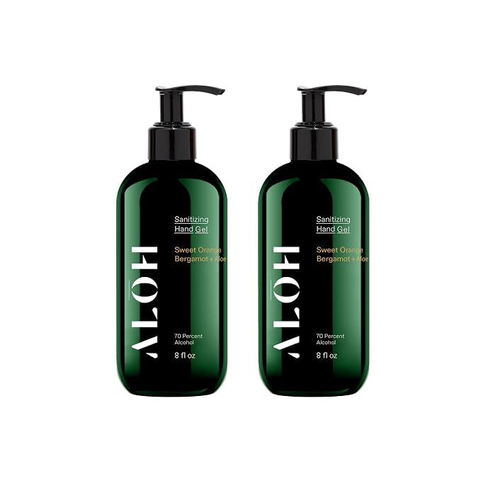 ALŌH Sanitizing Hand Gel 2-pack | Sweet Orange Bergamot + Aloe | 70% Alcohol by AL%C5%8CH