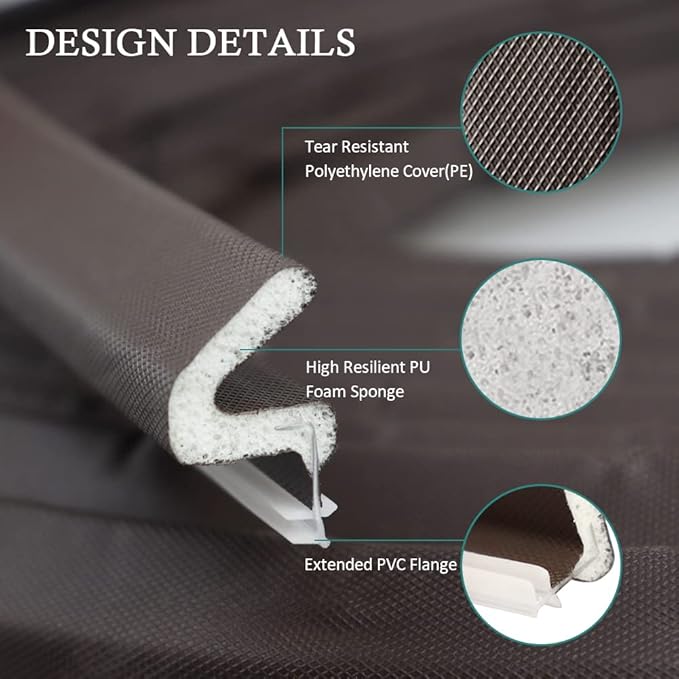 Kerf Weather Stripping Door Seal Strip 26 Ft Q Foam Door Weatherstrip Seal - Image 3