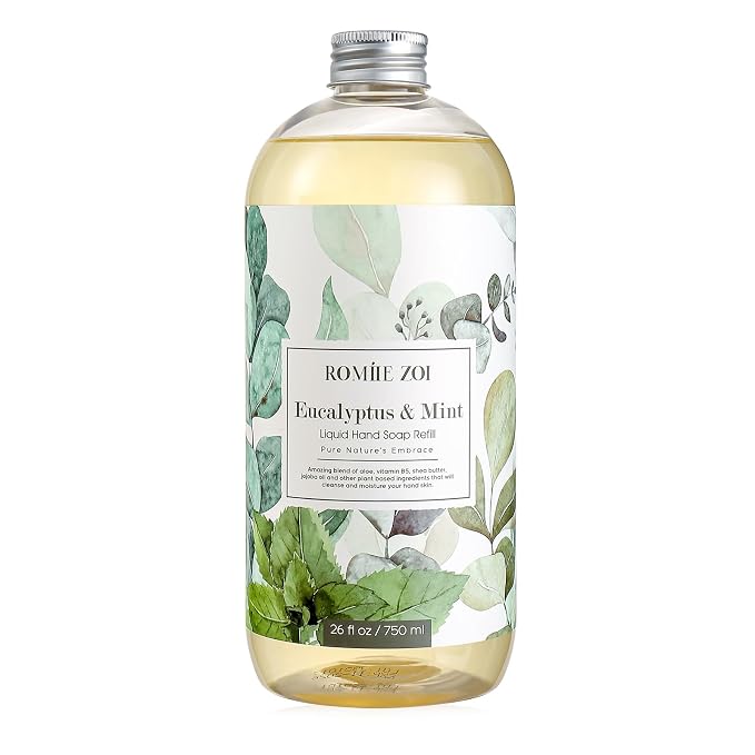 ROMIIE ZOI Liquid Hand Soap Refills, Eucalyptus & Mint, Gentle & Moisturizing by ROMIIEZOI