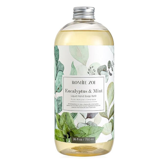 ROMIIE ZOI Liquid Hand Soap Refills, Eucalyptus & Mint, Gentle & Moisturizing by ROMIIEZOI