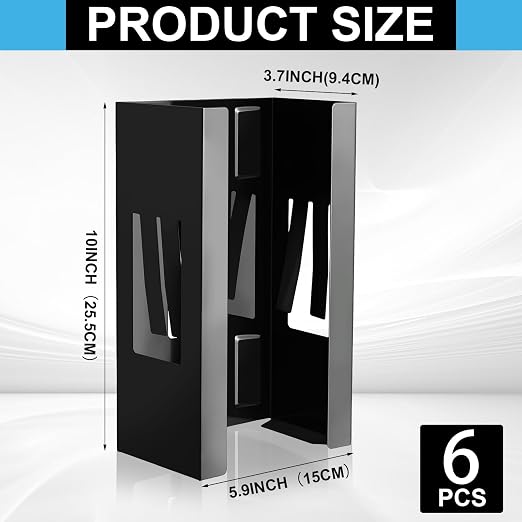 Lounsweer 6 Pcs Magnetic Glove Dispenser Holds Boxes of Towels Paper Tissue - Image 2