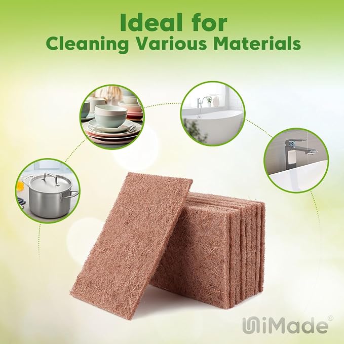 Natural Sisal Non-Scratch Scouring Pads, Garage and Outdoors, Cellulose - Image 3