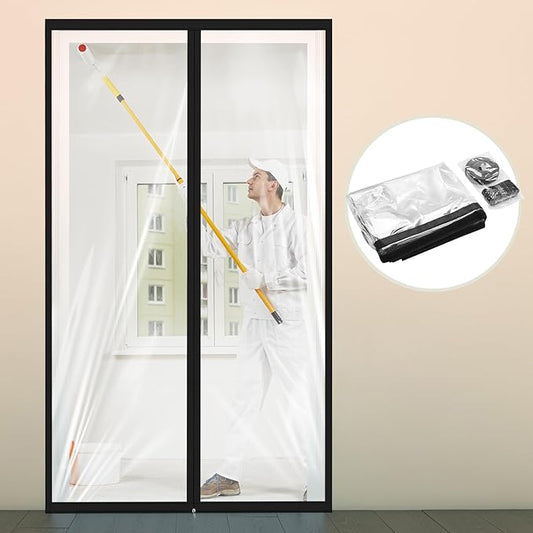 Amylove Zipper 38 x 83 Inch Dust Barrier Door Kit Construction Door Barrier 3 x by Amylove