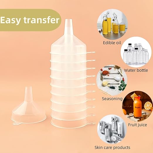 Small Funnels 4 Pack Food Grade Funnel Easily Transfer Liquids Granules Powders - Image 4