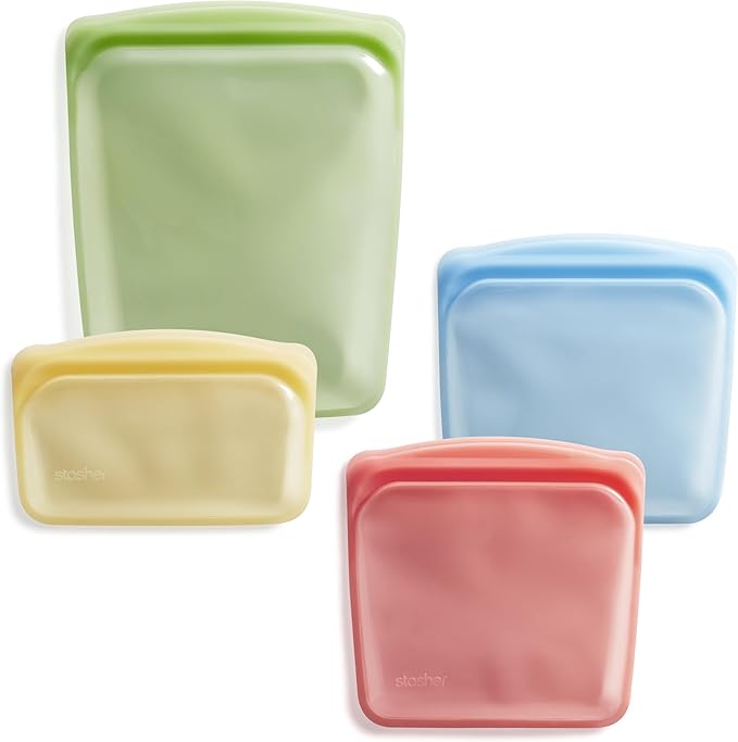 Stasher Premium Silicone Reusable Food Storage Bags, Lunch Bag, Travel by Stasher
