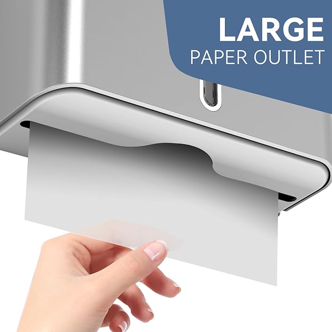 Paper Towel Dispenser Wall Mount, Adhesive No Drilling Multifold Trifold C Fold - Image 6