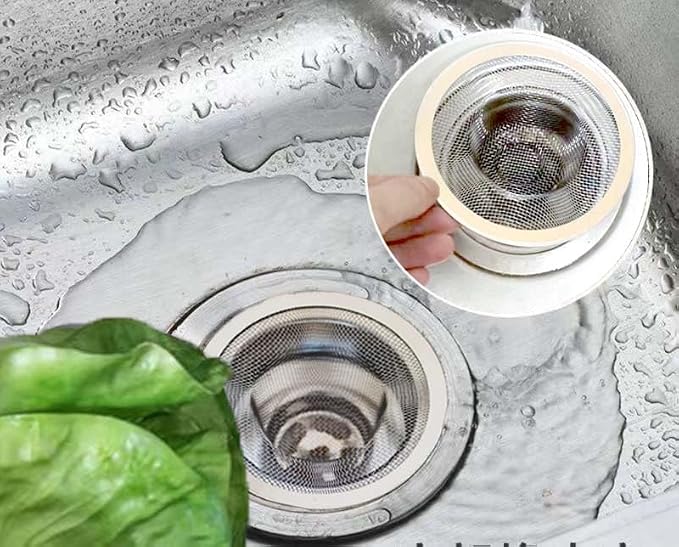 8PCS Metal Mesh Kitchen Sink Strainer, 3.54" Stainless Steel Slop Basket Filter - Image 4