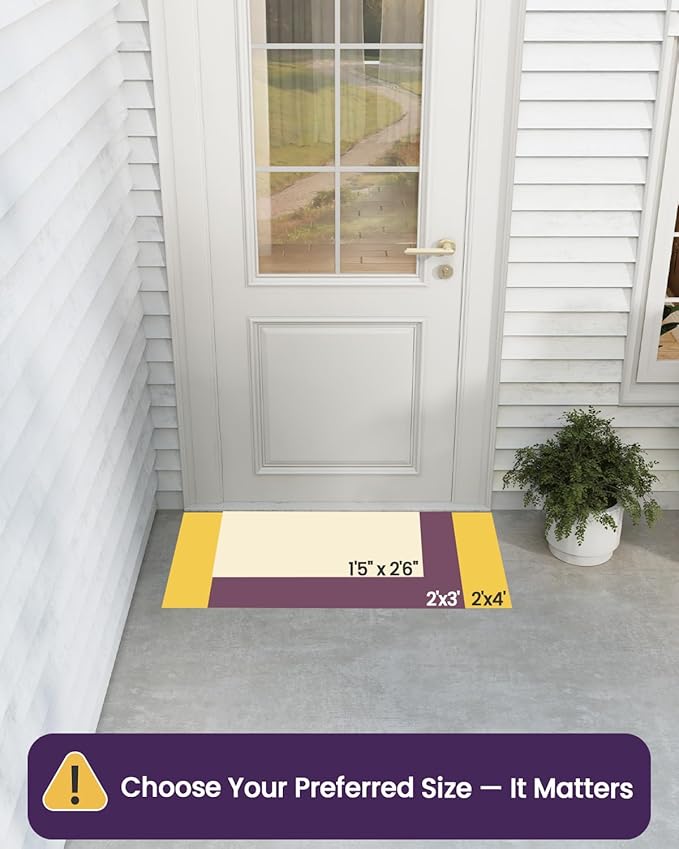 DEXI Front Door Mat Outside Entrance, Heavy Duty Non Slip Low Profile Doormat - Image 2