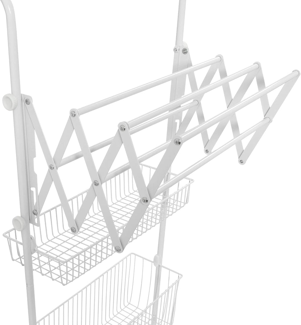 Household Essentials Metal Over the Door Drying Storage Rack, White