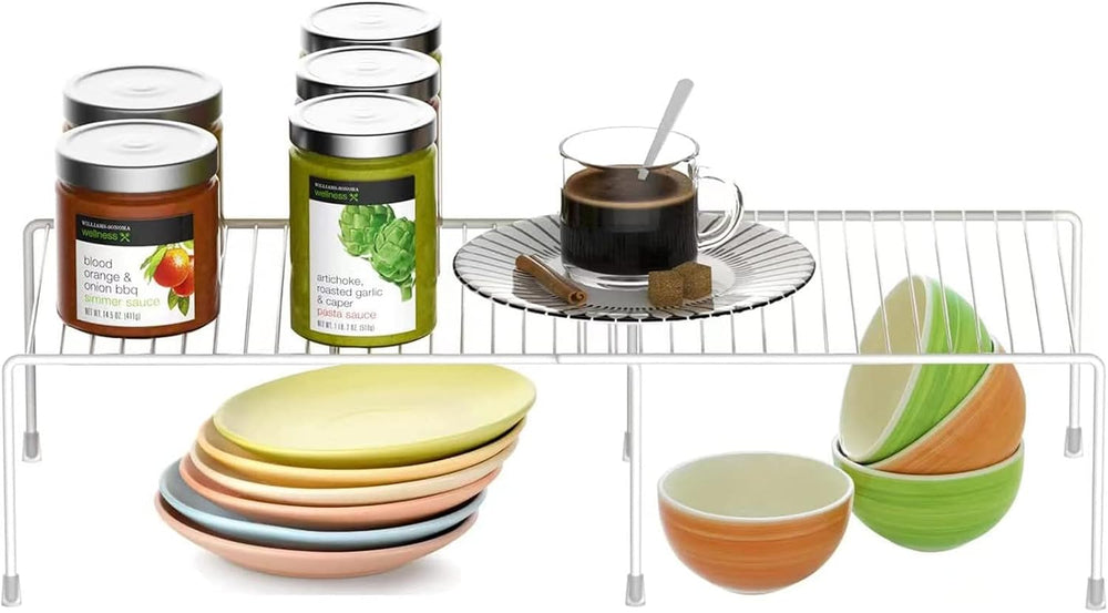Freezer Shelf Expandable Kitchen Cabinet Organizer Shelf Riser