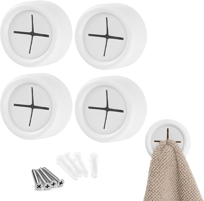 S&T INC. Round Adhesive Push Towel Hooks by STINC