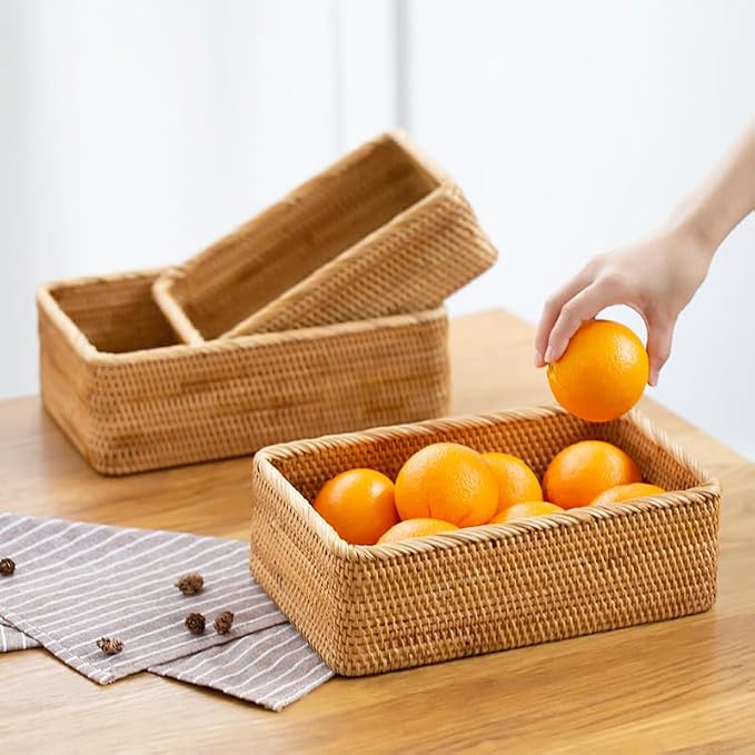 Rattan Storage Baskets, Wicker Baskets - Image 2