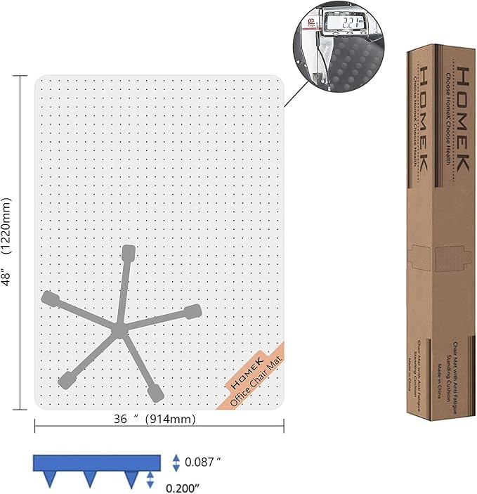 Large Chair Mat for Carpet, Easy Glide Plastic Carpet Floor Protector Mat for - Image 8