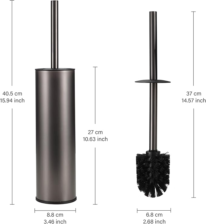 Toilet Brush and Holder Set Premium Material Toilet Bowl Cleaner Free Standing - Image 7