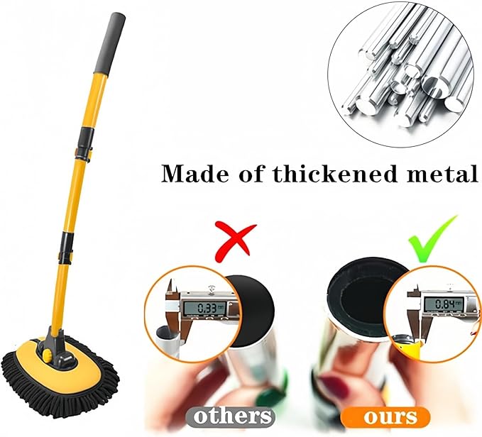 Car Wash Brush with Long Handle, Microfiber Towels Car Wash Kit Cleaning - Image 3