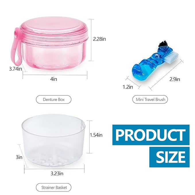 Denture Bath Case Denture Cleaning Cup - Image 2