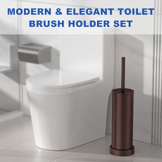 Toilet Brush and Holder Set: 304 Stainless Steel Heavy Duty Toilet Bowl Brush - Image 7