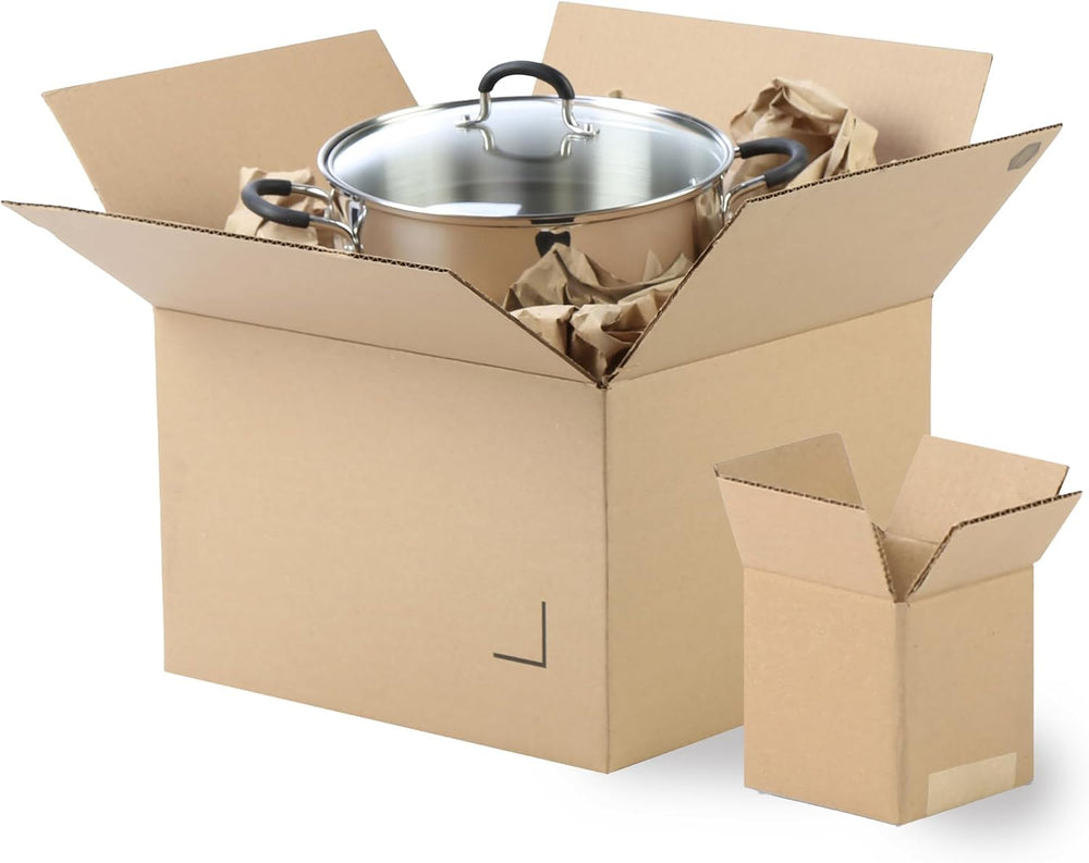 The Boxery 4"x4"x24" Corrugated Cardboard Boxes 100-Pack
