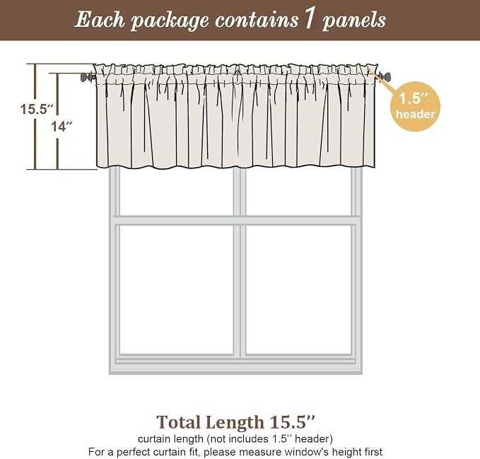 Chyhomenyc Sheer Taupe Valances - Image 6