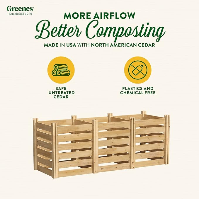 Greenes Fence Cedar Wood Composter - Image 2