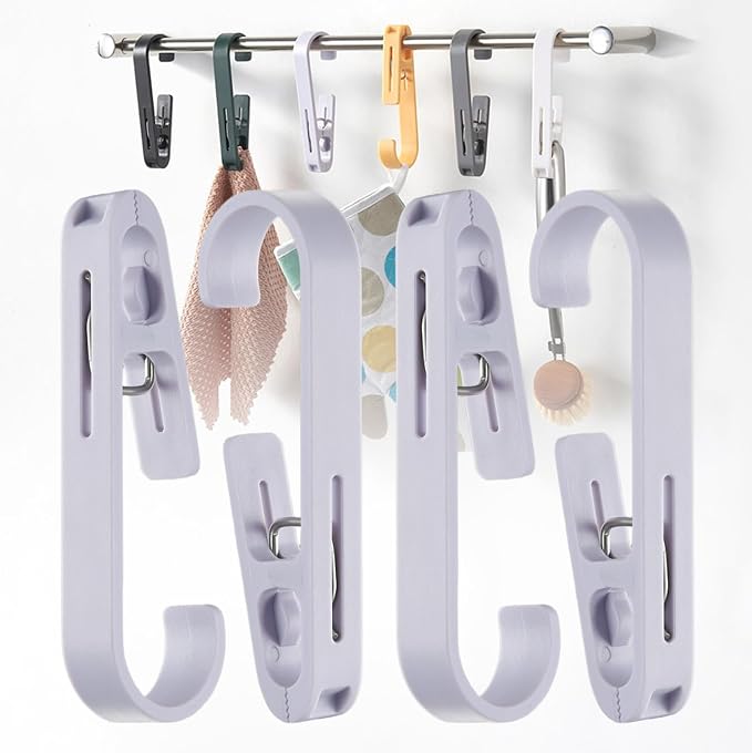 iBetterLife 4Pcs Laundry Hooks Hanging Clips Heavy Duty Outdoor Clothes Pins by iBetterLife