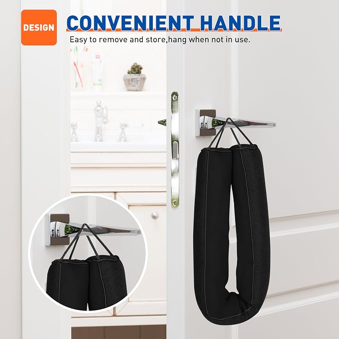 MAGZO Door Draft Stopper 32 Inches, Weighted Triangular Door Snake - Image 8