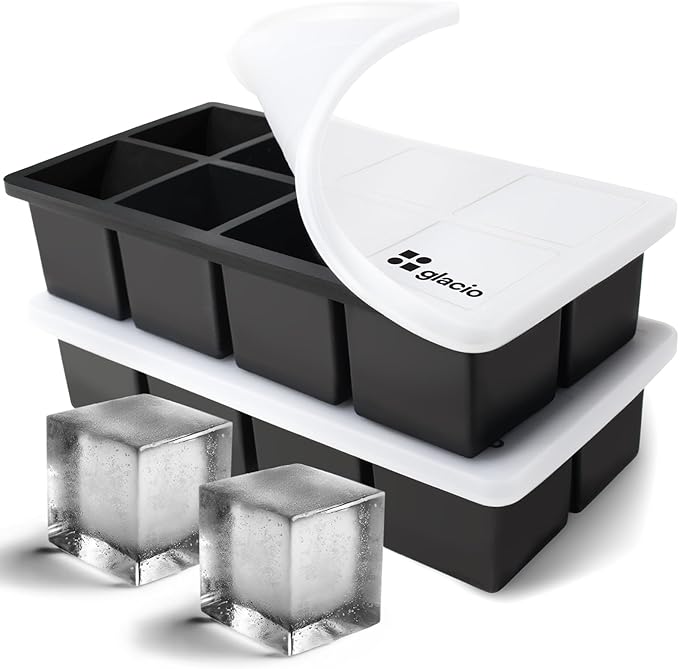 glacio Ice Cube Molds – 2-Pack Silicone Trays by glacio