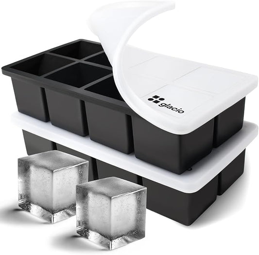 glacio Ice Cube Molds – 2-Pack Silicone Trays by glacio