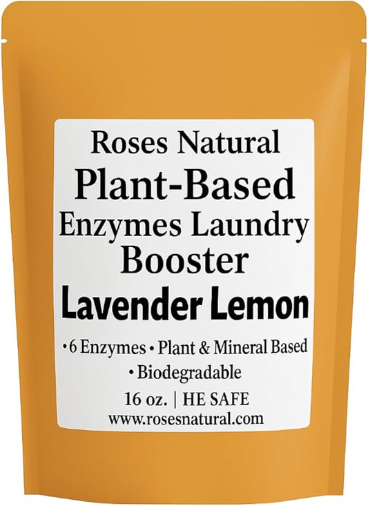 Natural Enzyme Laundry Booster – Lavender Lemon | 6 Enzymes | Biodegradable | by RosesNatural