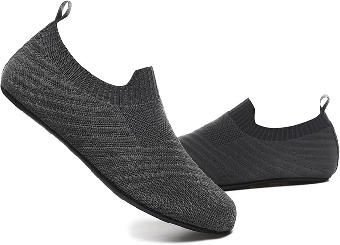 QZKDM Lightweight Slip on Grip Indoor House Slippers Barefoot Non Slip Home - Image 2