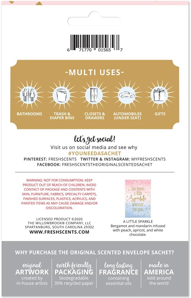 Willowbrook | Fresh Scents Scented Sachet Packet | Little Sparkle | Air - Image 8
