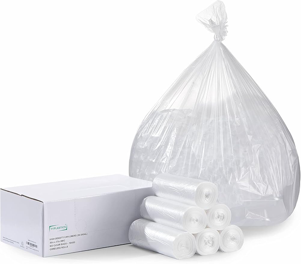TYPLASTICS 20-30 Gallon Clear Trash Can Liners - Image 5