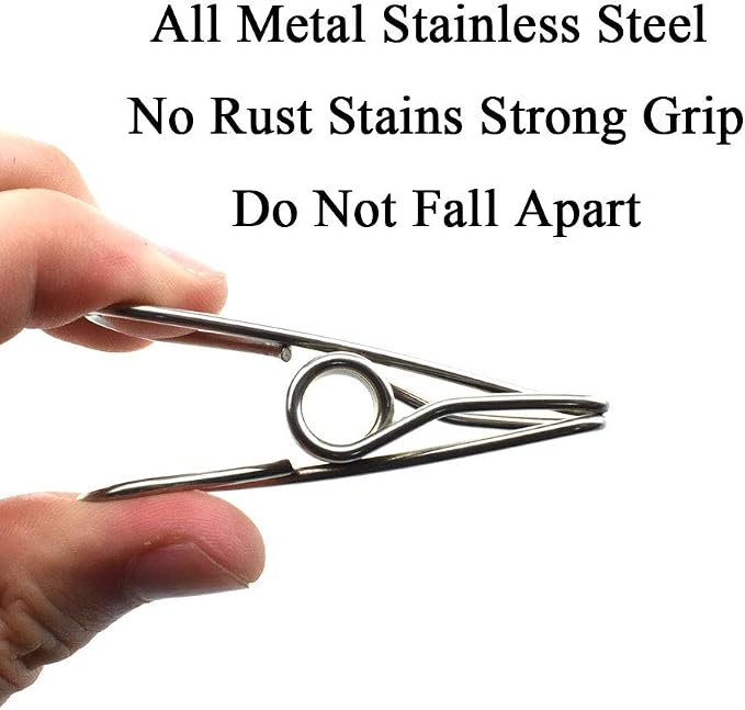 HAHIYO Clothespins Chip Clips All Metal Stainless Steel No Rust Stains Strong - Image 5