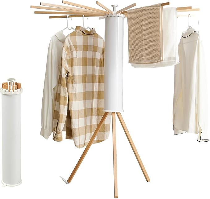 Clothes Drying Rack Tripod, Laundry Hanger Dryer Rack, Portable Drying Rack by RFOUO