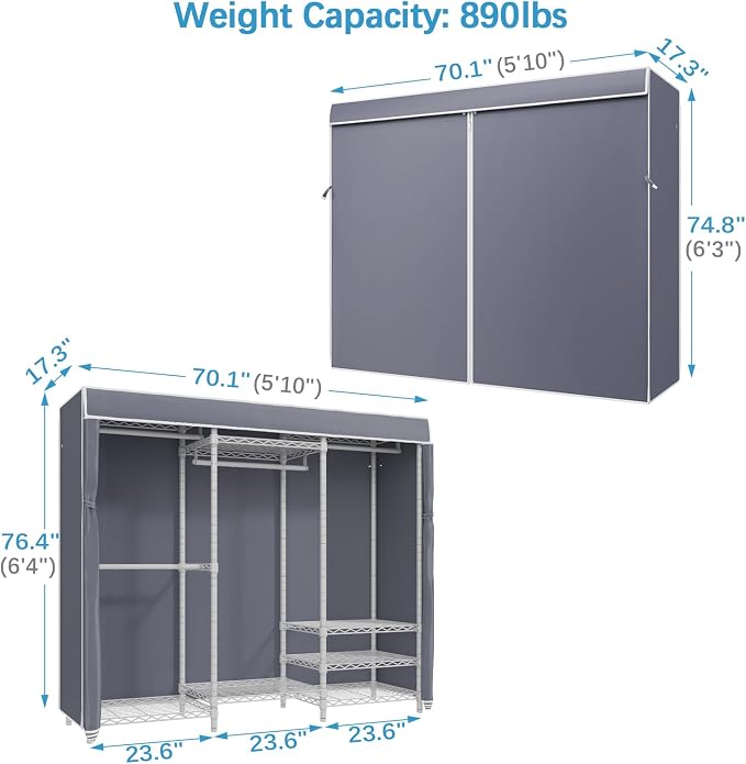 VIPEK V5C Portable Bedroom Armoires Wardrobe Closet - Image 5