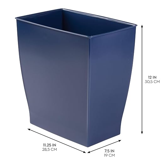 iDesign Small Rectangular Bathroom Trash Cans - Image 3