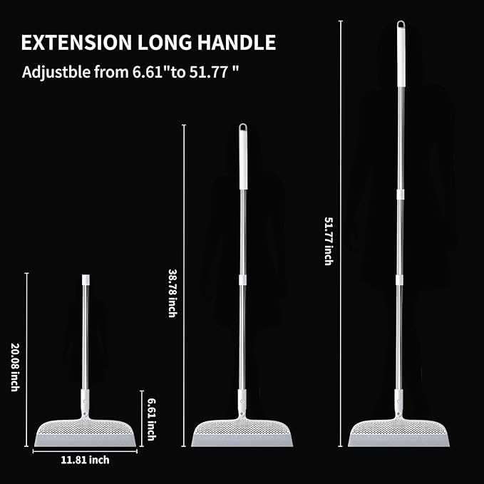 Magic Broom Floor Squeegee Pet Hair Remover, Silicone Squeegee Broom - Image 5