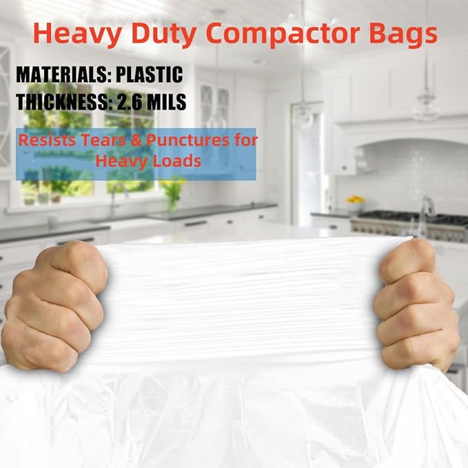 20pcs 15Gallon W10165294RB Trash Compactor Bags, - Image 3