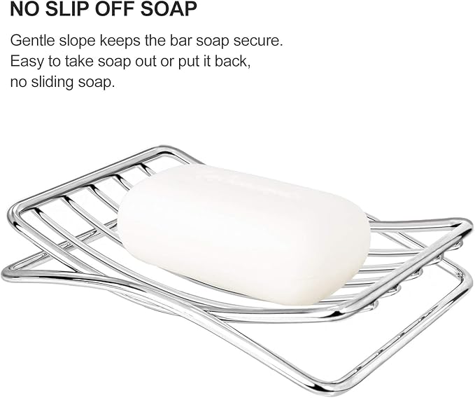 Soap Dish Stainless Steel Bar Soap Holder - Image 5