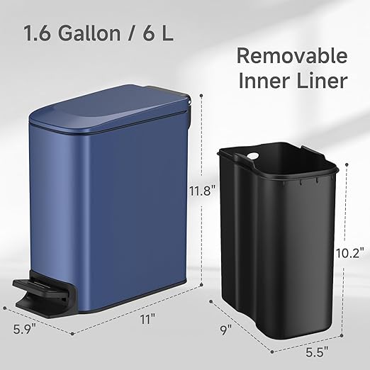 TIPGO Slim Bathroom Trash Can - Image 5