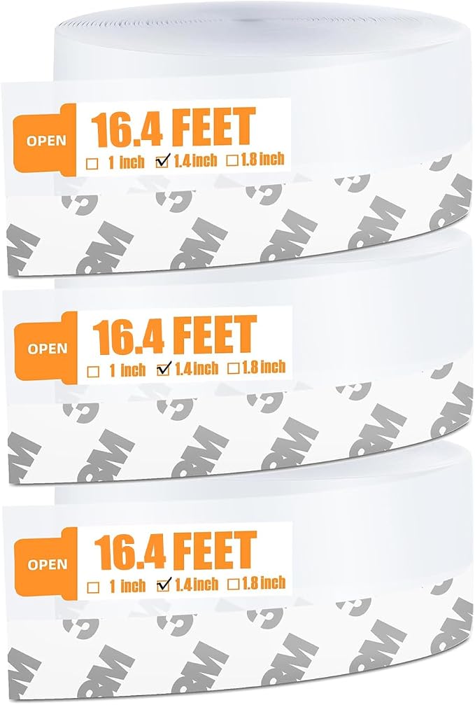 49.2 Ft Door Weather Stripping Door Seal Strip Tape, Silicone Door Draft Stopper by Bruiefpap